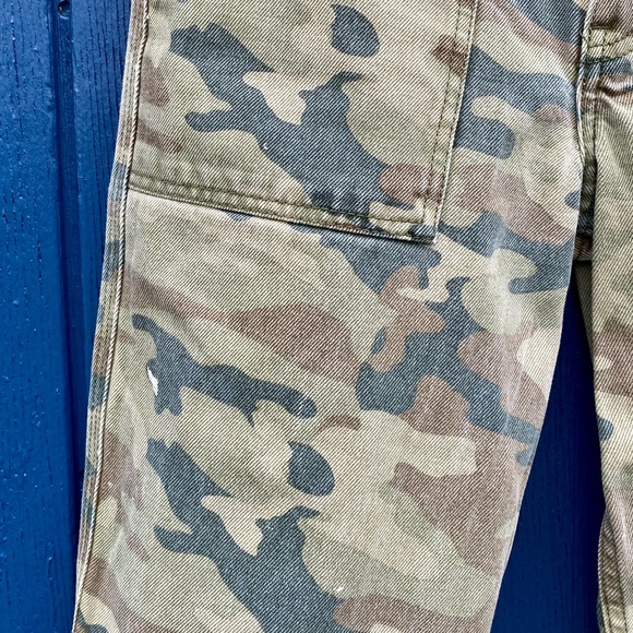 Free People Remy Green Camo High- Waisted Jeans - Picture 5 of 8